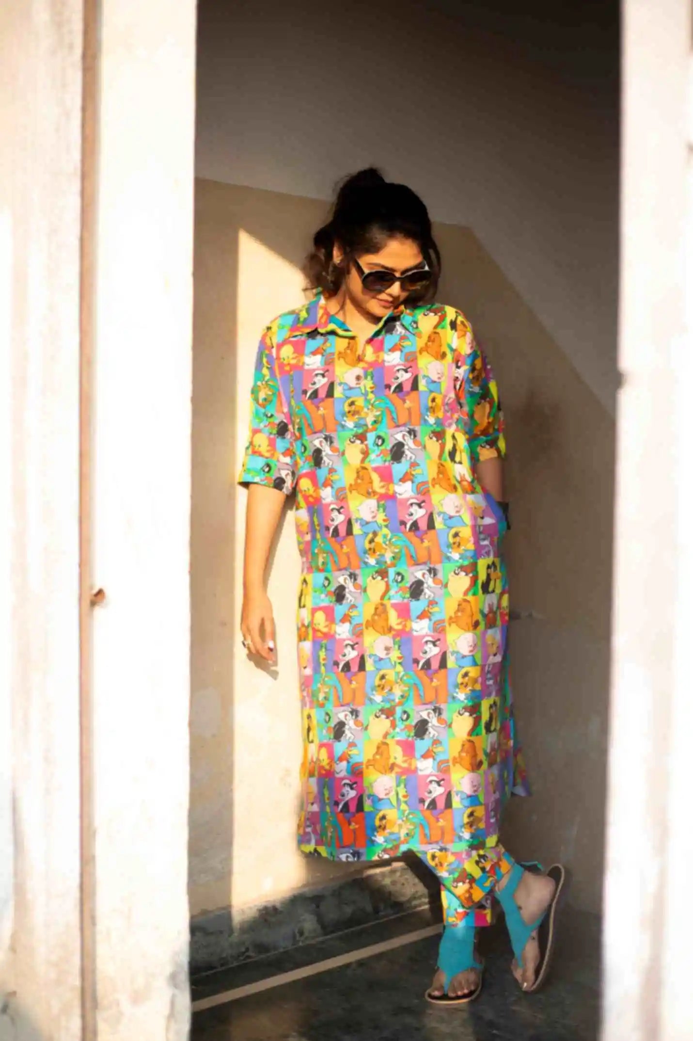 Cartoon Printed Coord Set