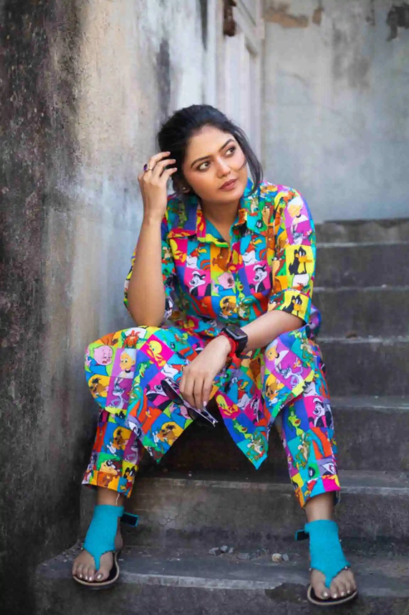 Cartoon Printed Coord Set