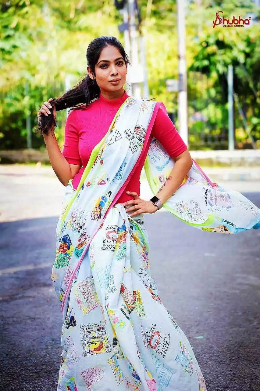 Quotes Fun Saree